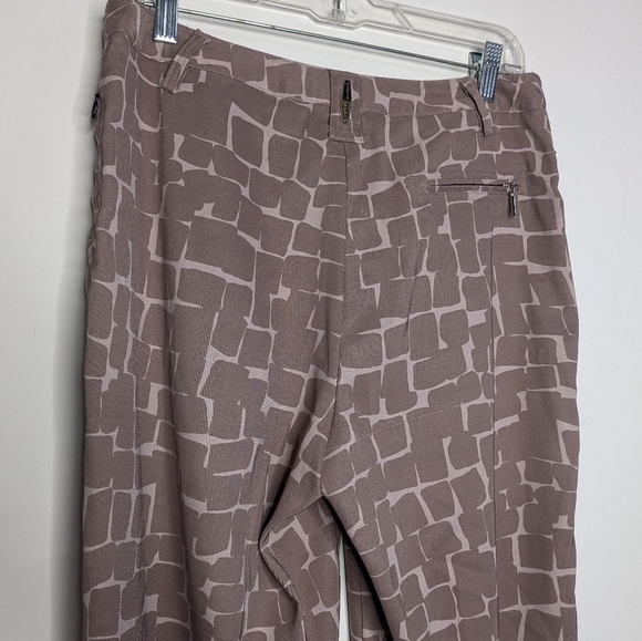 Jamie Sadock Muted Purple Geometric Capri Golf Pant 8 - Picture 7 of 10